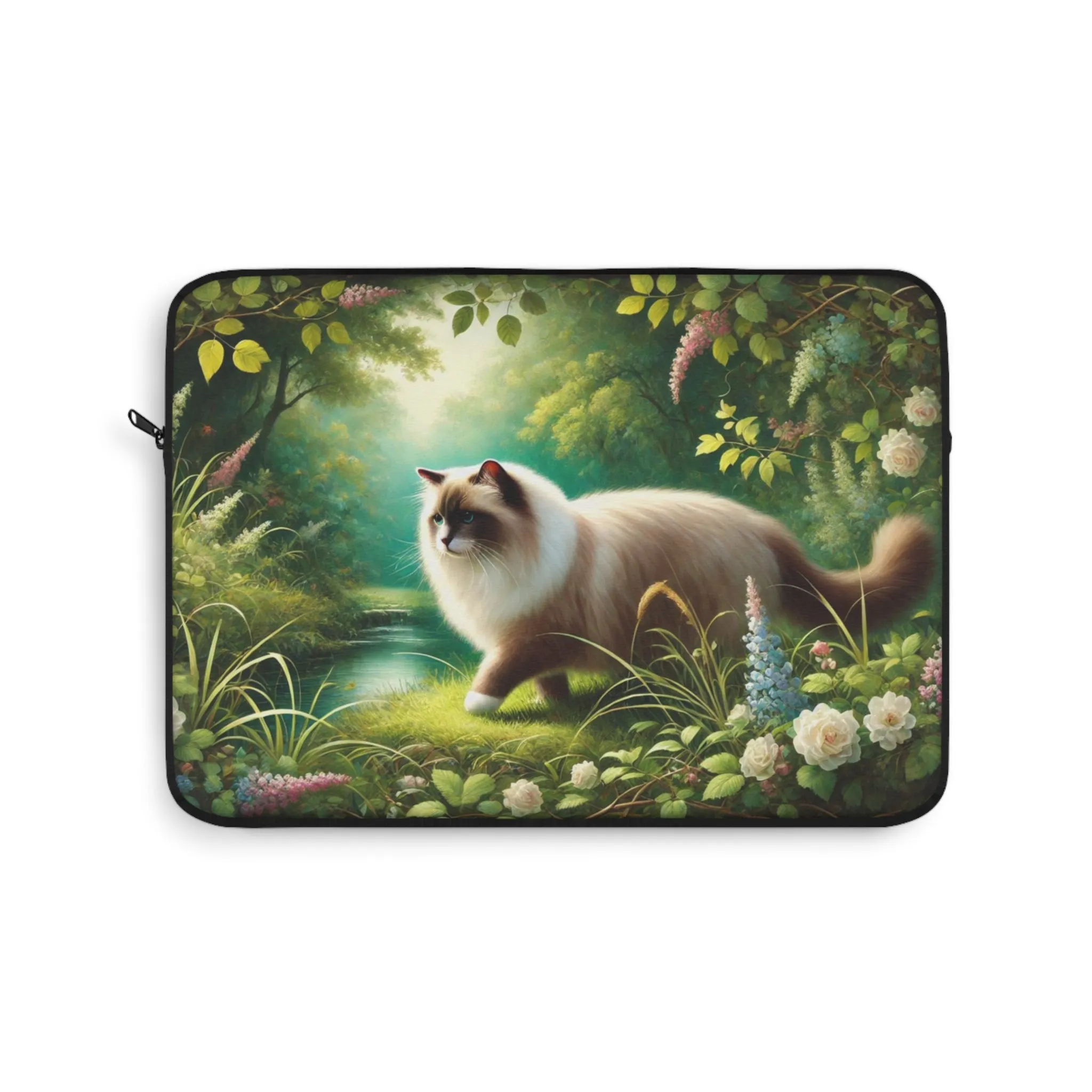 Nature Walk - Cat Lover- Ragdoll Cat - Laptop Sleeve