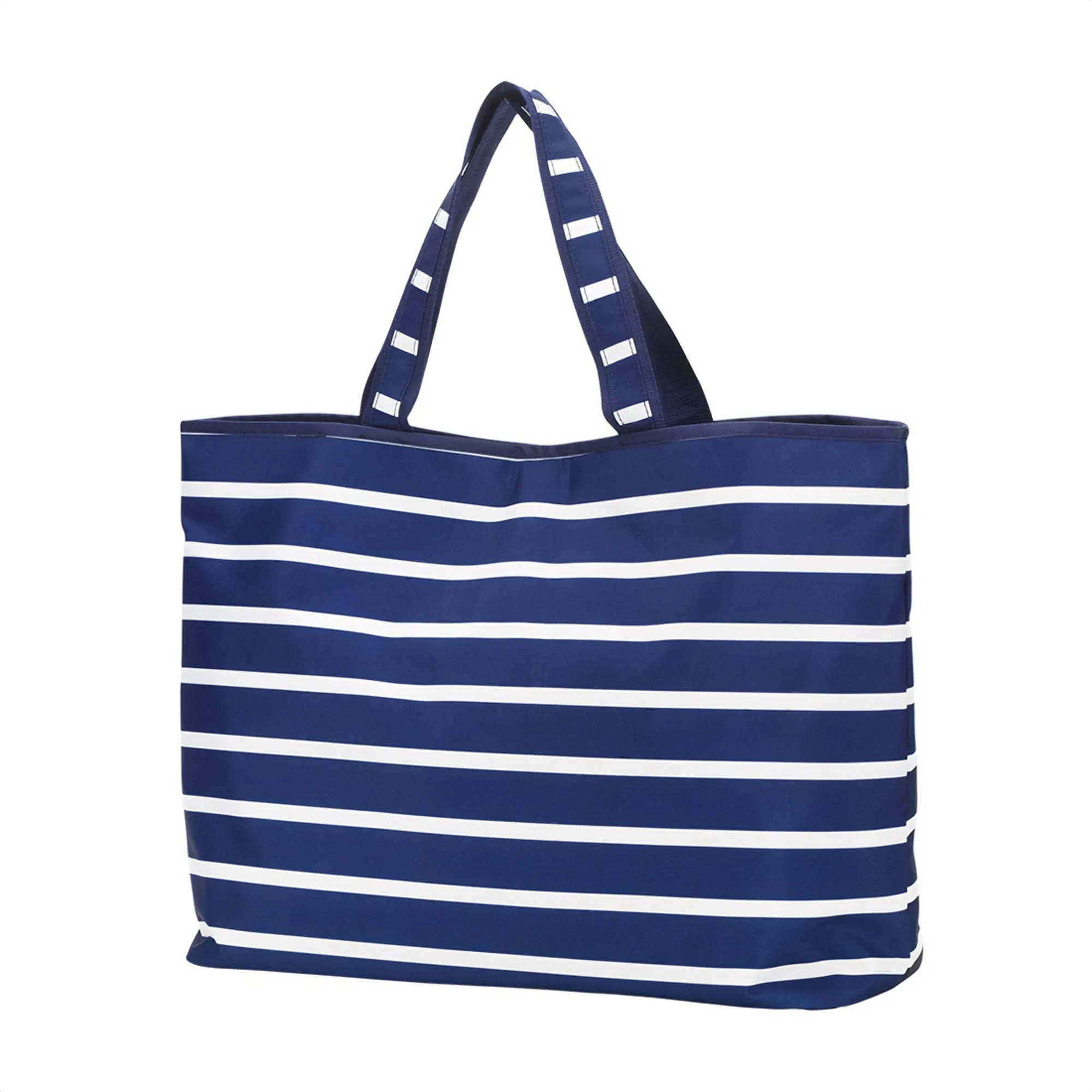 Navy & White Stripe Ally Tote