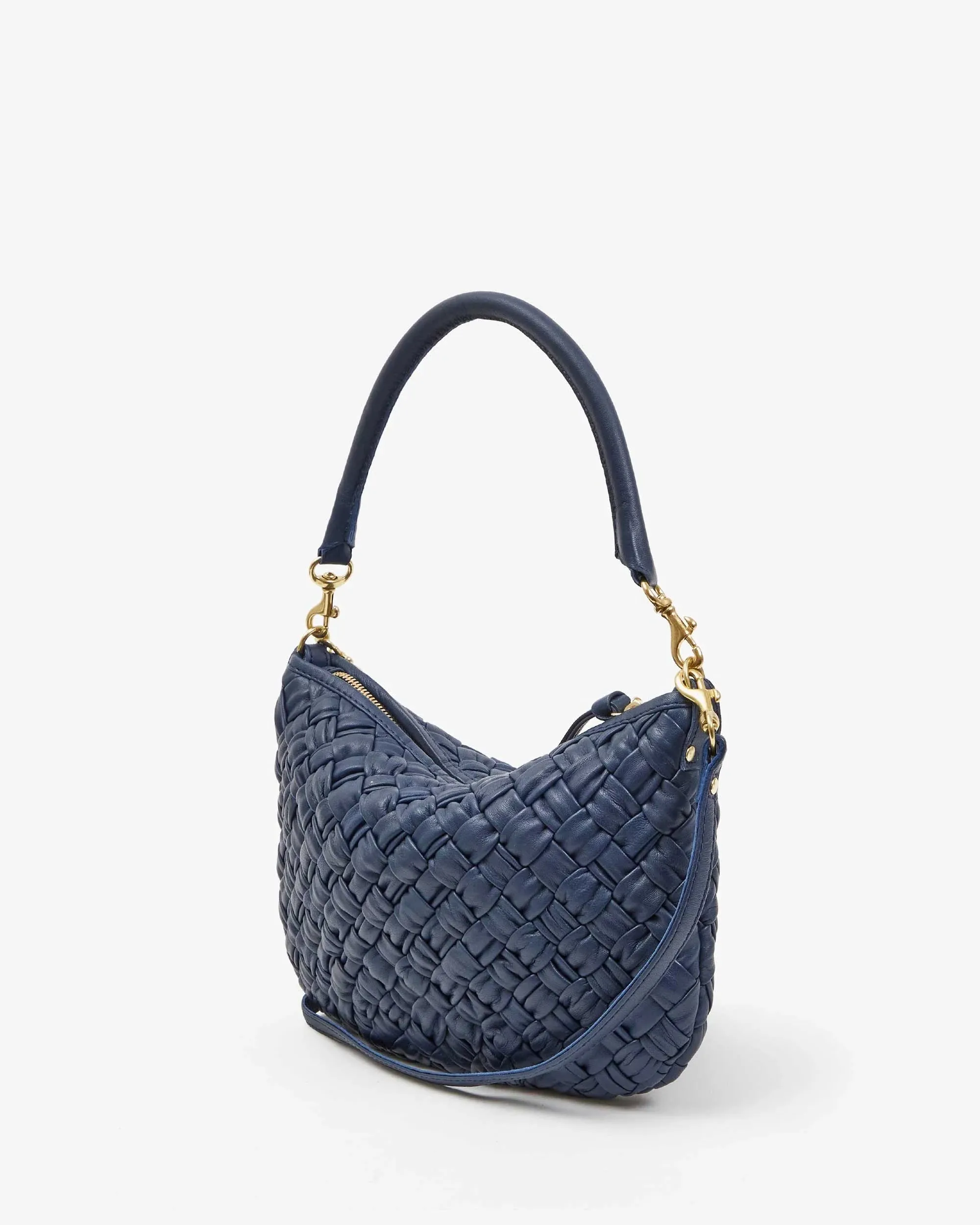 Petit Moyen Messenger Bag - Navy Puffy Woven