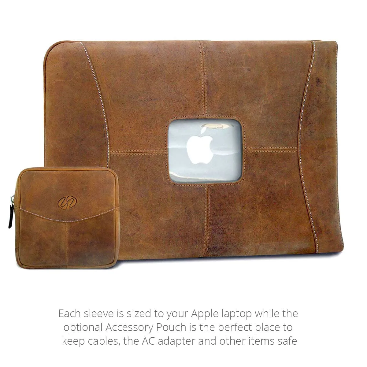 Premium Leather MacBook Messenger Bag