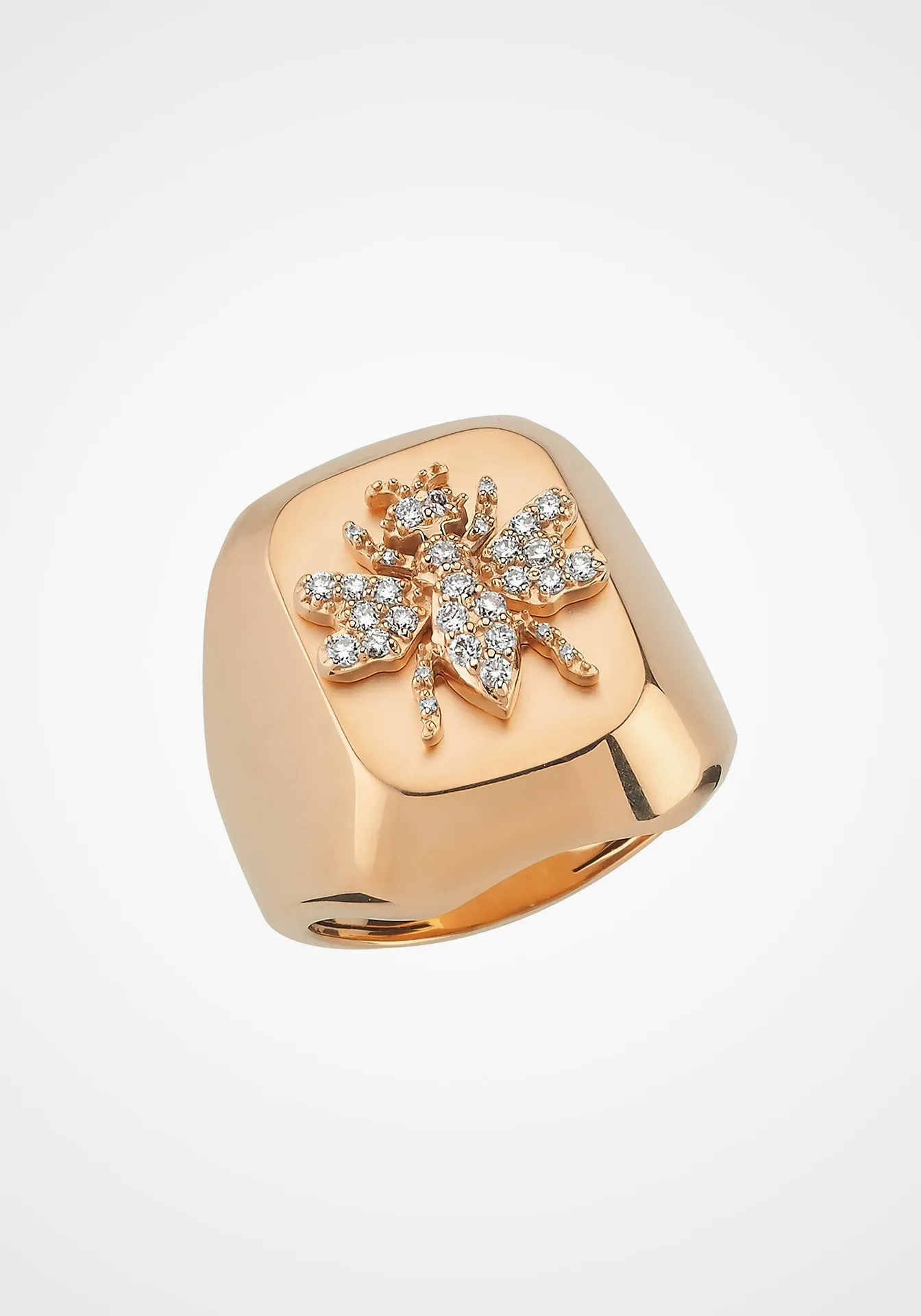 Queen Bee, 14K Rose Gold   Diamond Ring