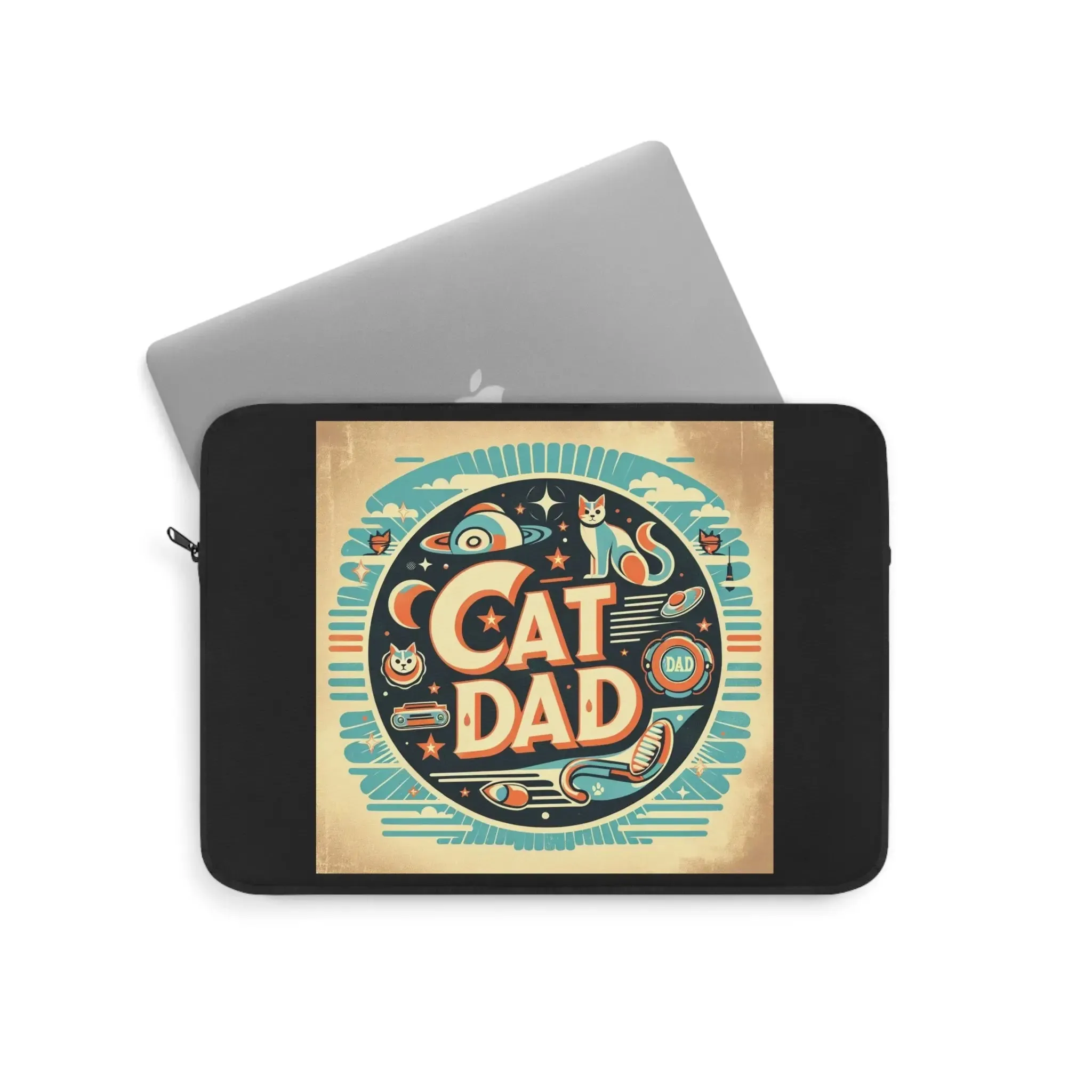 Retro Cat Dad - Laptop Sleeve