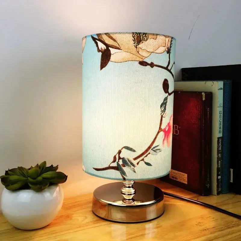 Retro Floral Bird Lamp Shade Small Lampshade Table Ceiling Light Cover Creative Bar Restaurant Bedroom Home Decor