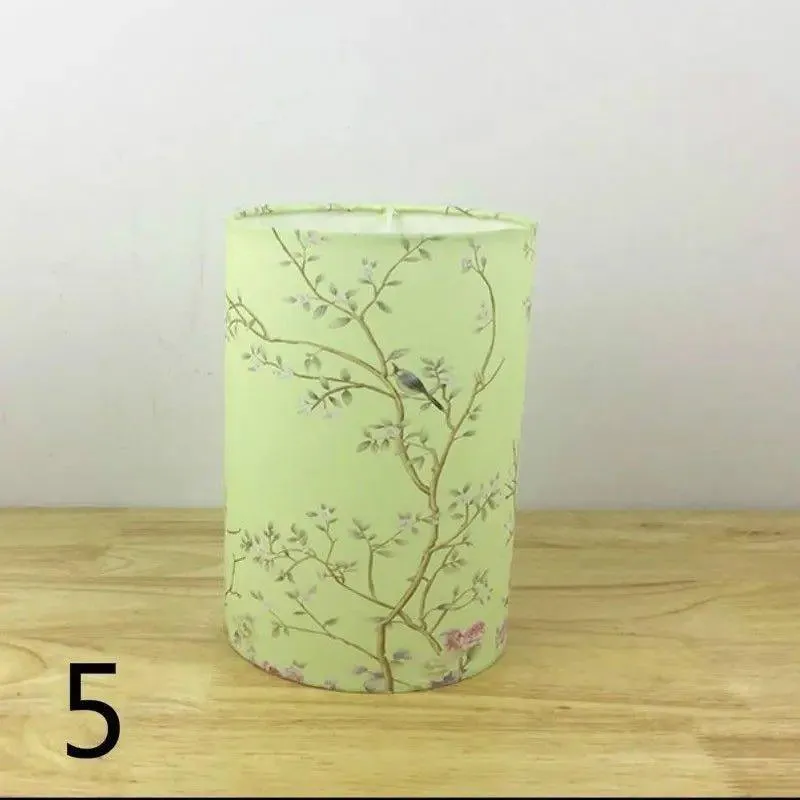 Retro Floral Bird Lamp Shade Small Lampshade Table Ceiling Light Cover Creative Bar Restaurant Bedroom Home Decor