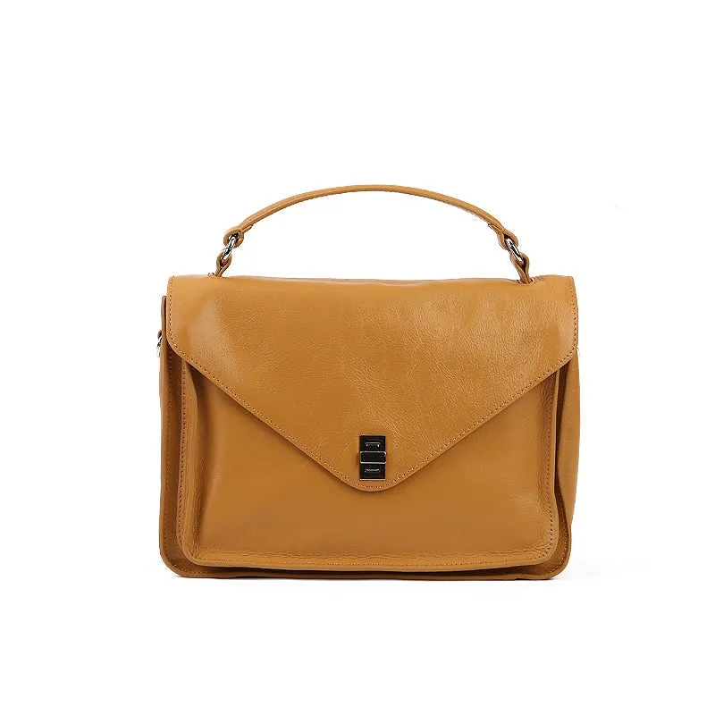 Retro Simple Leather Texture Messenger Bag | Handbag