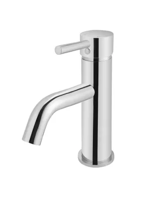 Round Basin Mixer Curved - Polished Chrome