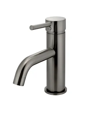 Round Basin Mixer Curved - Shadow Gunmetal