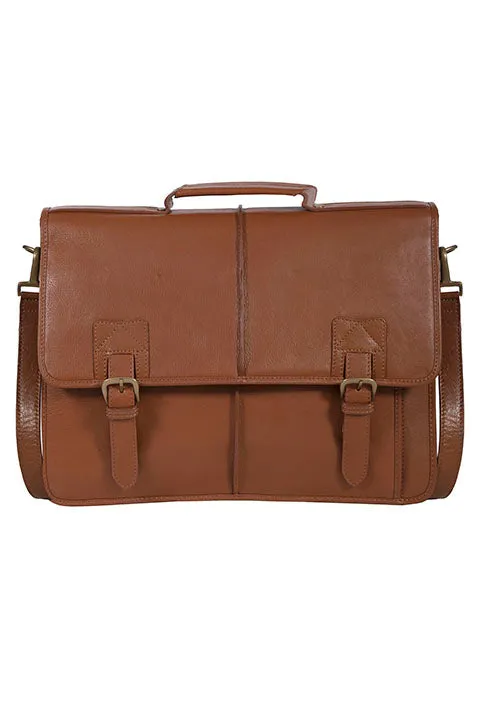 Scully Handstained Leather Satchel Brief Assorted Colors