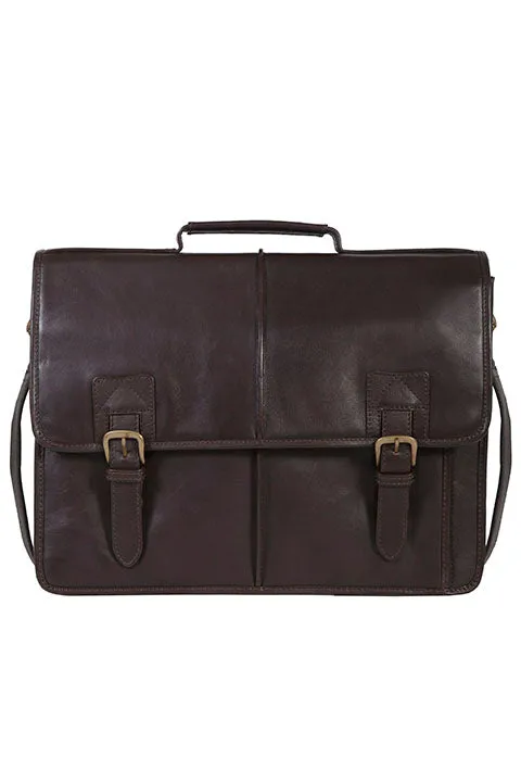 Scully Handstained Leather Satchel Brief Assorted Colors