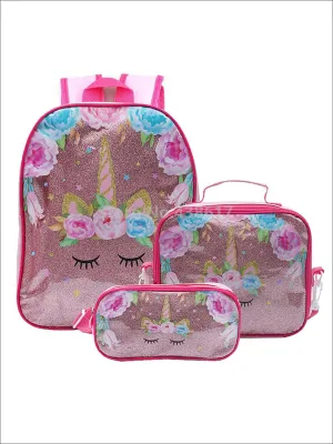 Shimmer Like A Unicorn 3pc Backpack Set