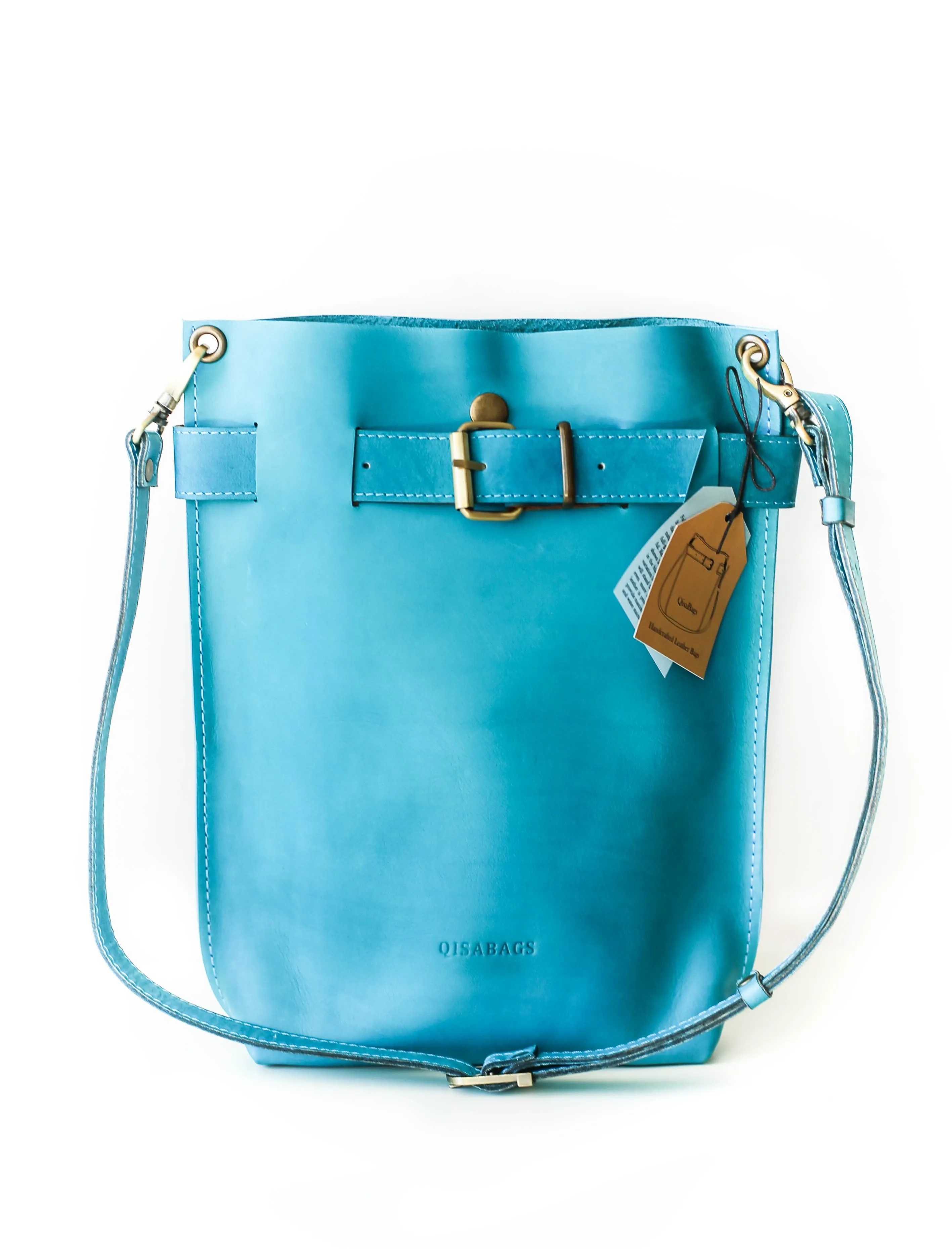 Sky Blue Leather Bag