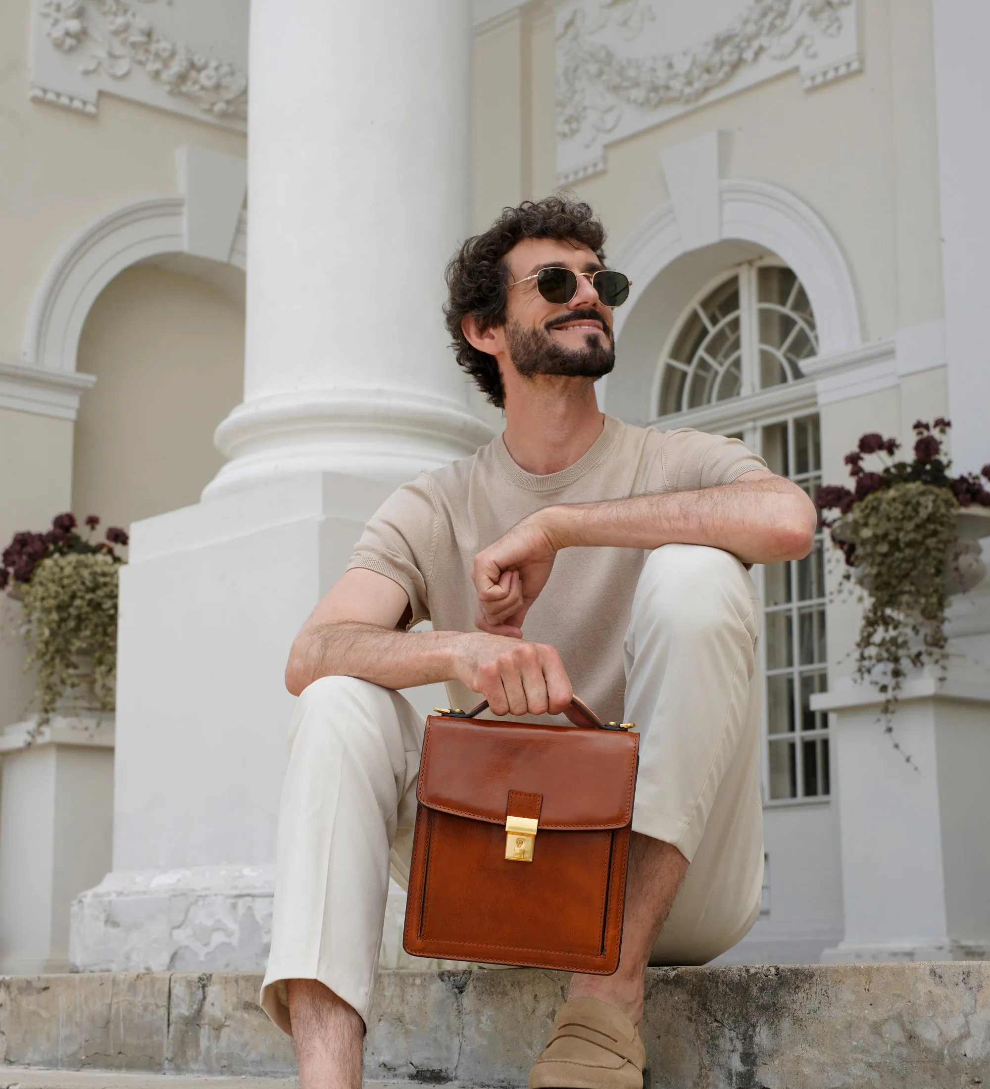 Small Leather Briefcase - Walden