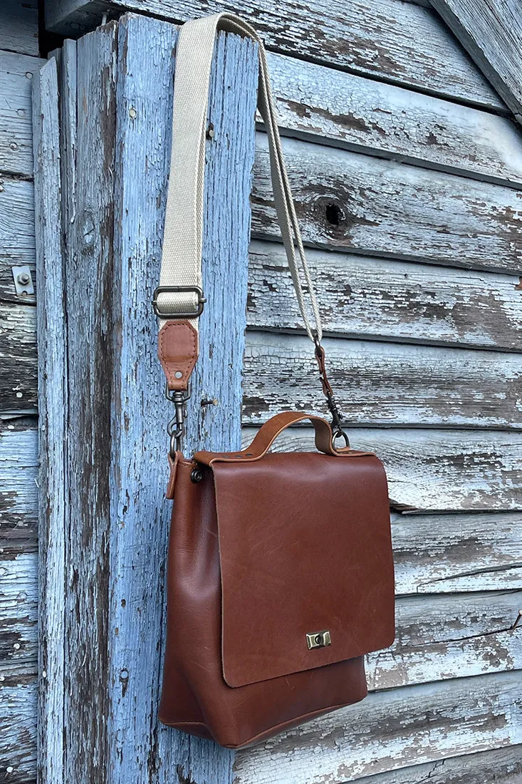 SOJOURNER Small Handmade Leather Messenger