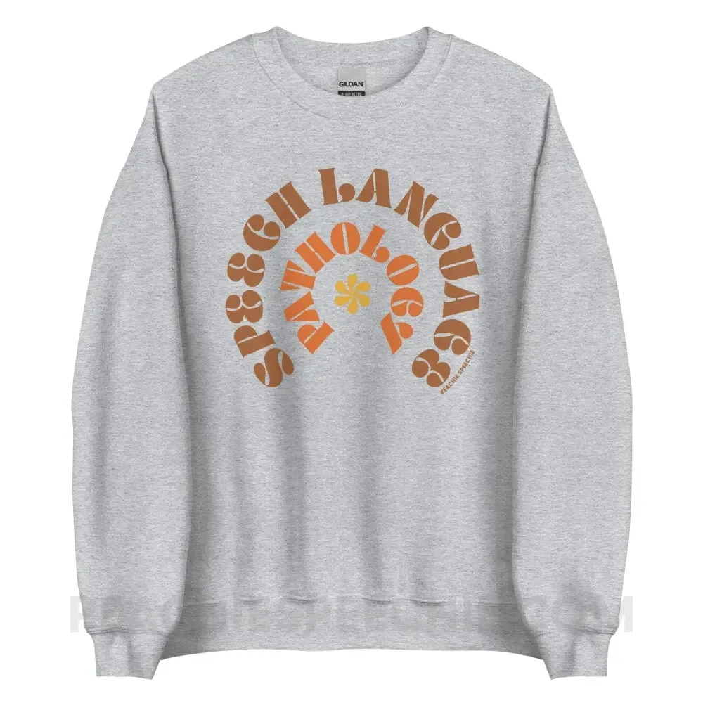 Speech Language Pathology Retro Flower Classic Sweatshirt