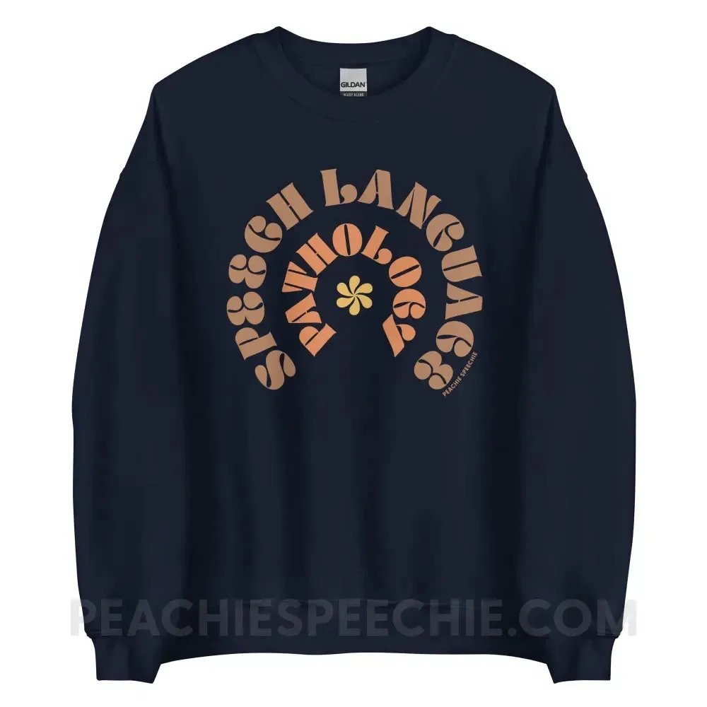 Speech Language Pathology Retro Flower Classic Sweatshirt