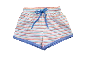 Swim Trunk- Retro Rainbow Stripe