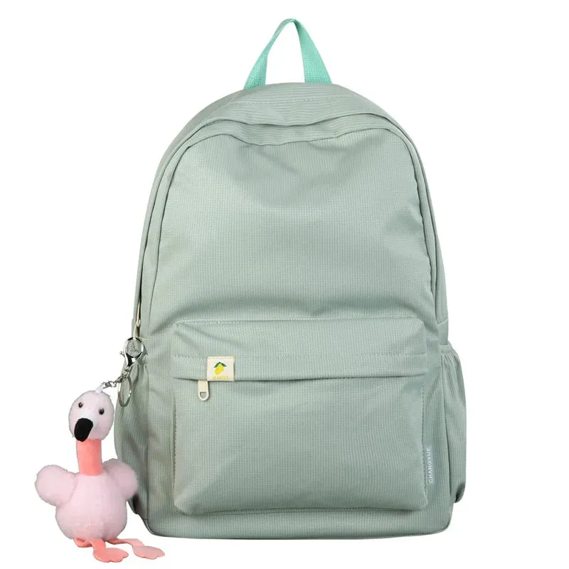 Toleet  Large Capacity College Girl School Bag Cute Flamingo Women Backpack Fashion Light Travel Student Schoolbag Solid girl Knapsack