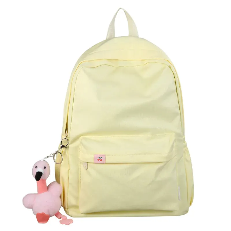 Toleet  Large Capacity College Girl School Bag Cute Flamingo Women Backpack Fashion Light Travel Student Schoolbag Solid girl Knapsack