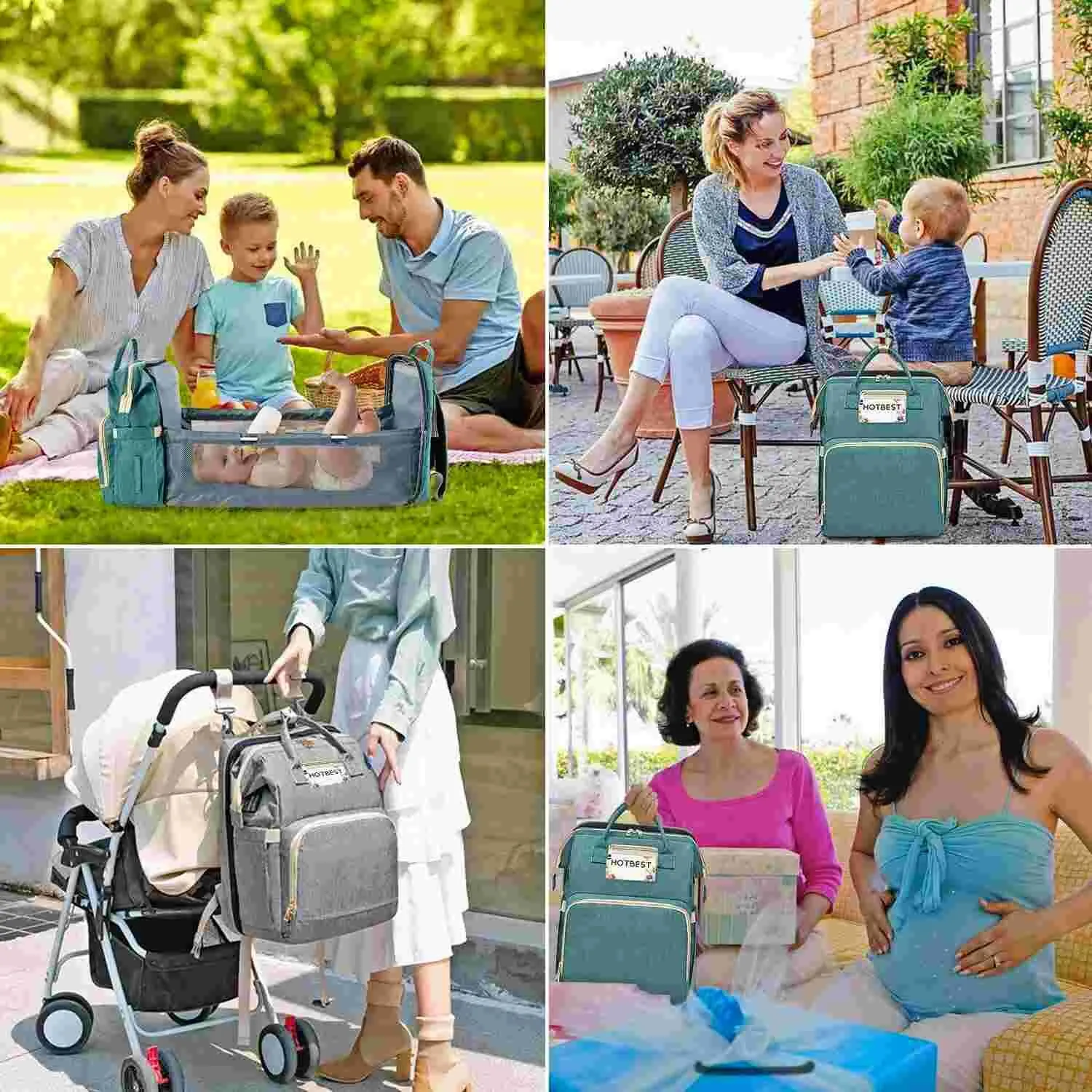 Ultimate Diaper Bag Backpack With Bed Changing Station