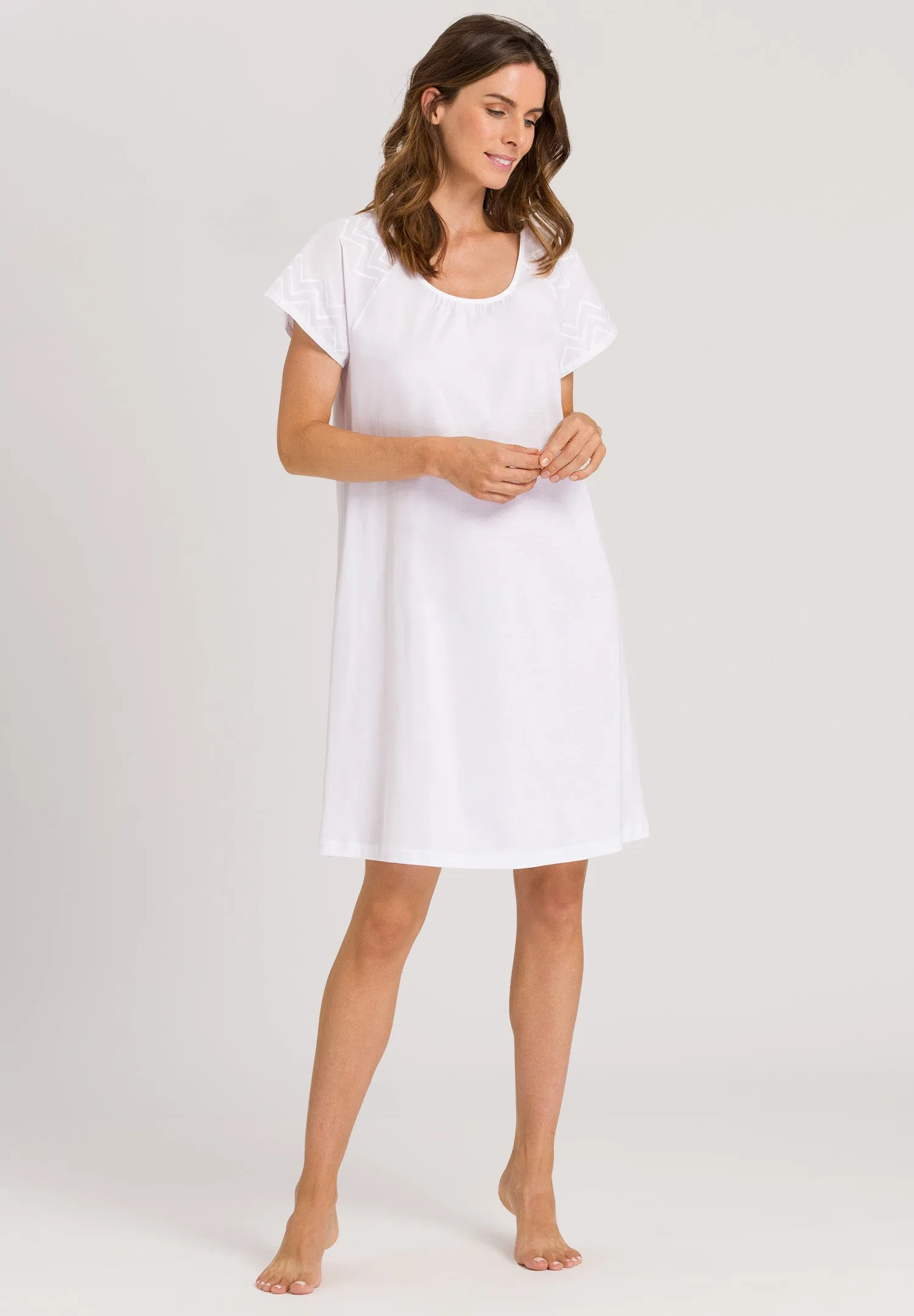 Vivia Embroidered Cotton Nightgown | White 78979-101