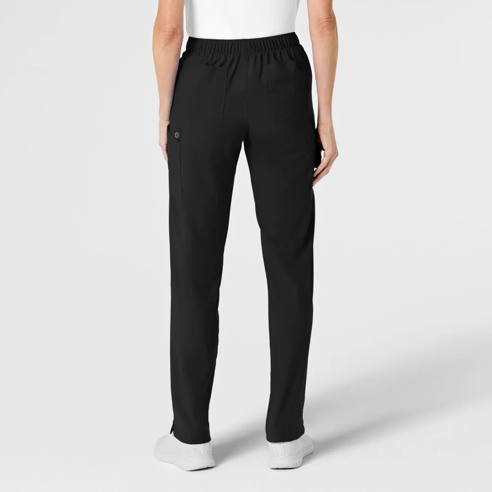 W123 Women's Flat Front Cargo Scrub Pant (5155)