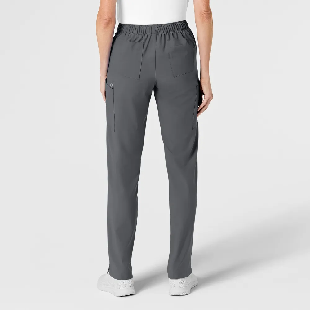 W123 Women's Flat Front Cargo Scrub Pant (5155)