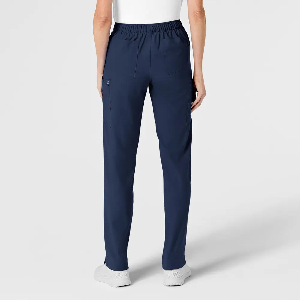 W123 Women's Flat Front Cargo Scrub Pant (5155)