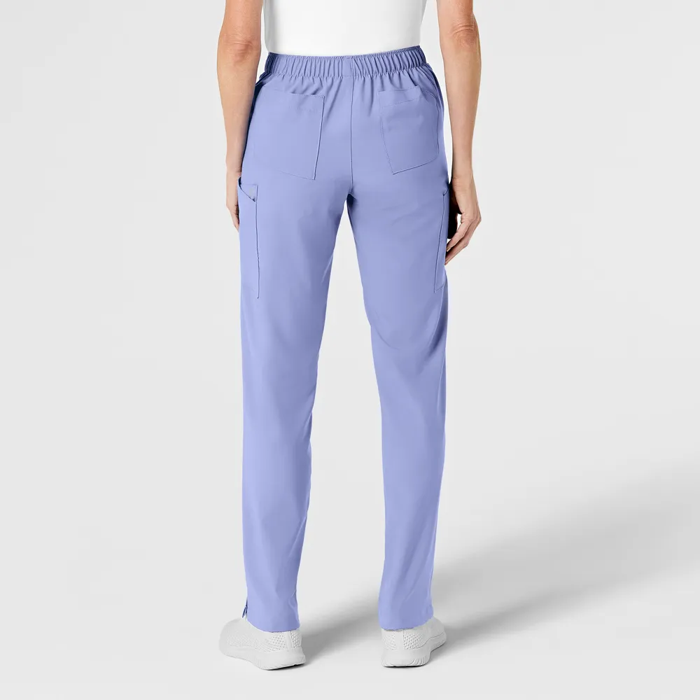 W123 Women's Flat Front Cargo Scrub Pant (5155)