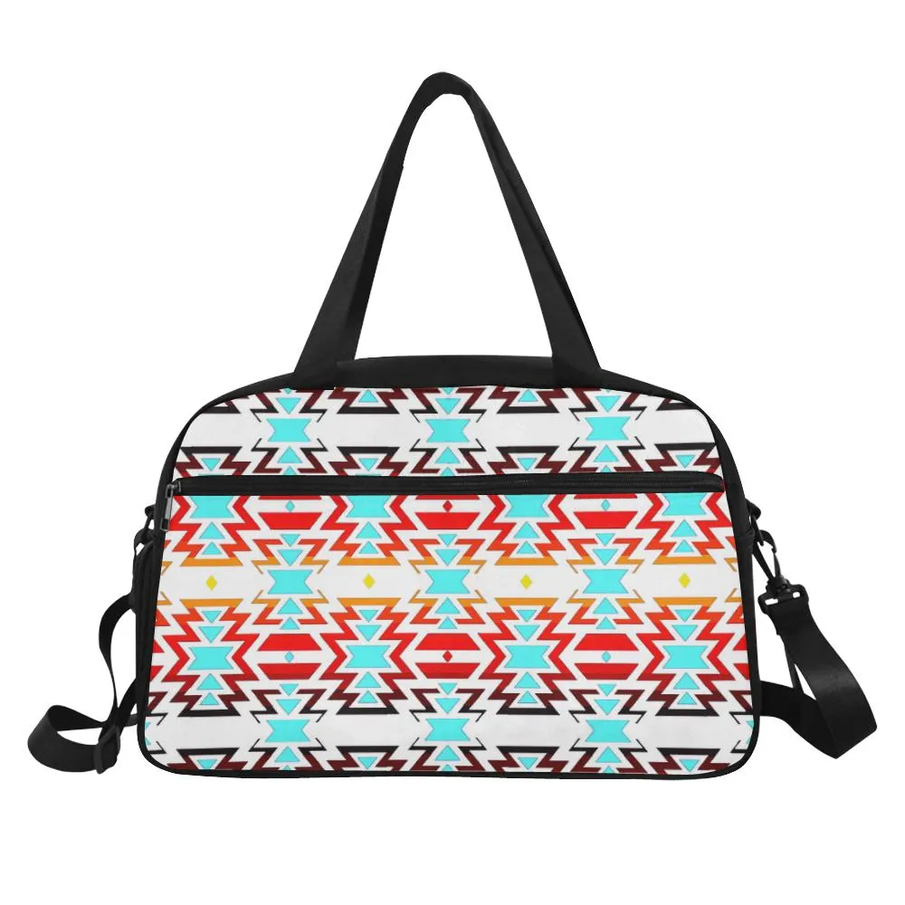 White Fire and Sky Weekend Travel Bag