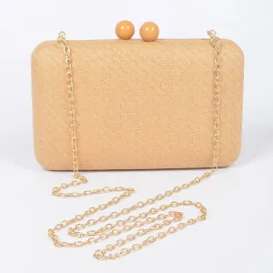 Wicker Clutch - Khaki